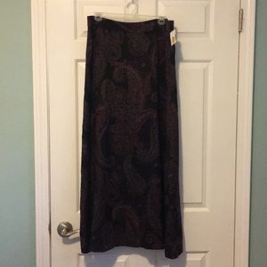 Talbots silk blend maxi skirt size 12